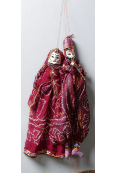 Red  Pupet Wall Hangings  Set of 2